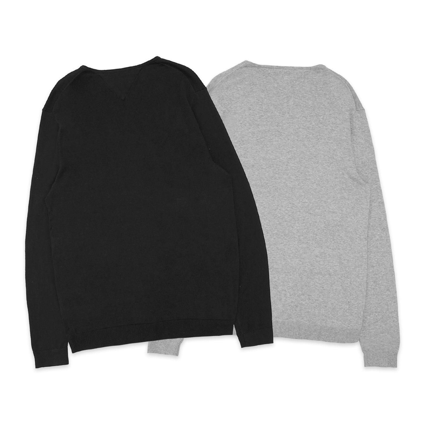 THFR Signature V-Neck Small Rib Knit Sweater