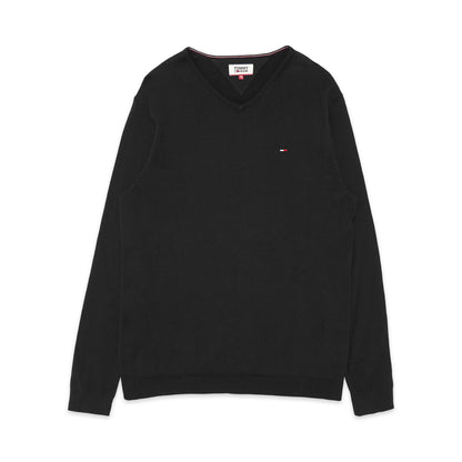 THFR Signature V-Neck Small Rib Knit Sweater