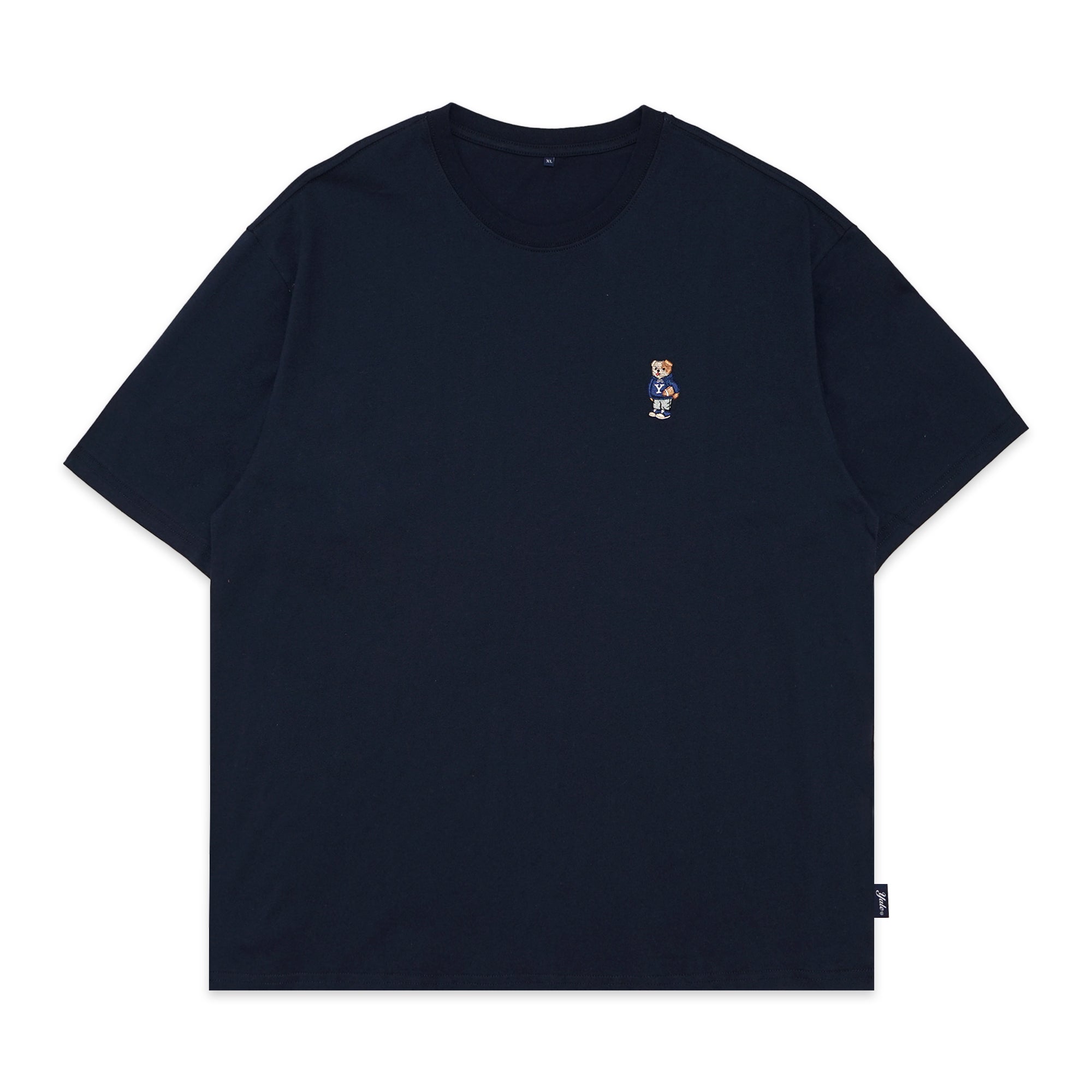 ☆YALE☆ EMBROIDERY UNIVERSITY DAN TEE BLACK YD01SS1015BK / Yale] Embroidery Dan T-Shirt 2 Pack Tee (3 Types) *LIMITED