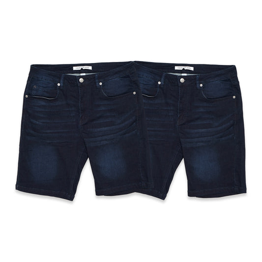 CK Stretch Washed Denim Shorts