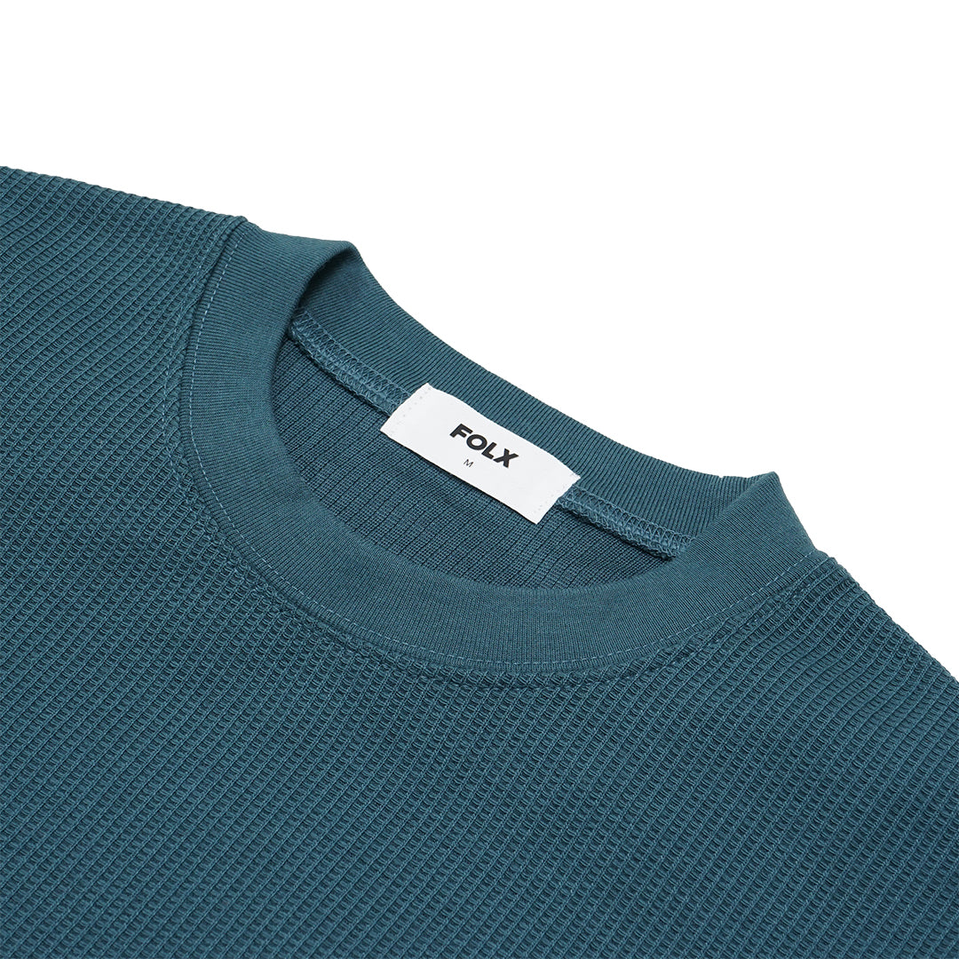 FOLX Waffle Pattern Long Sleeve T-Shirt