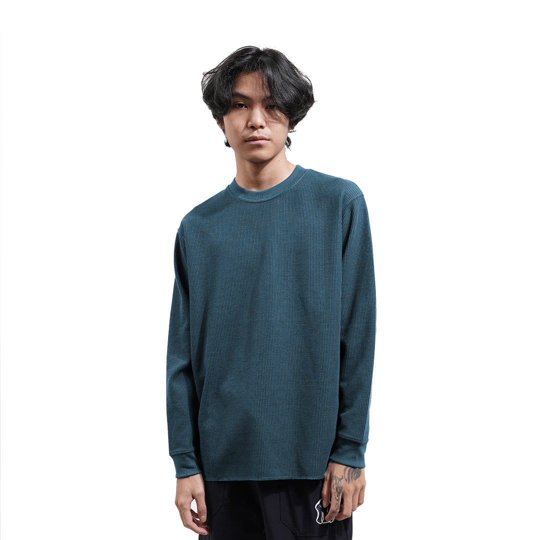 FOLX Waffle Pattern Long Sleeve T-Shirt