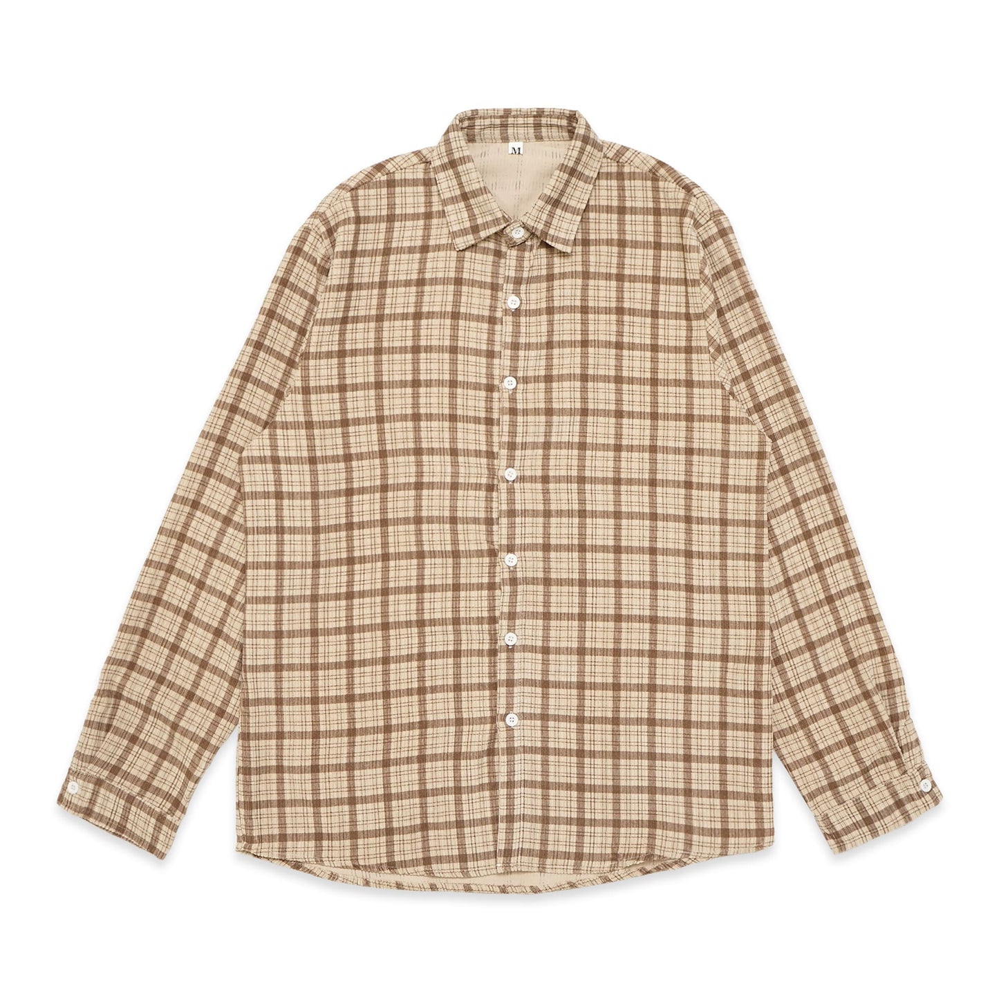 Shein Plaid Corduroy Long Sleeve Shirt