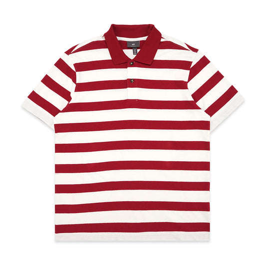 H&M Relaxed Fit Stripes Knit Polo Shirt