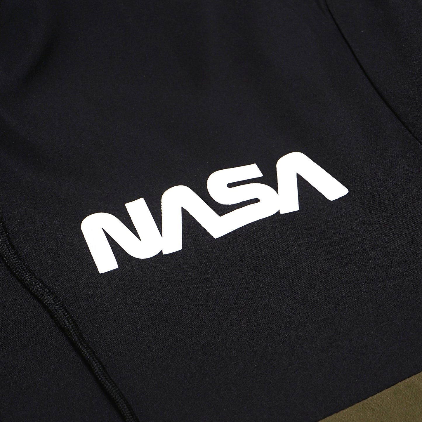 Shein X NASA Color-Block Half-Zip Hooded Jacket