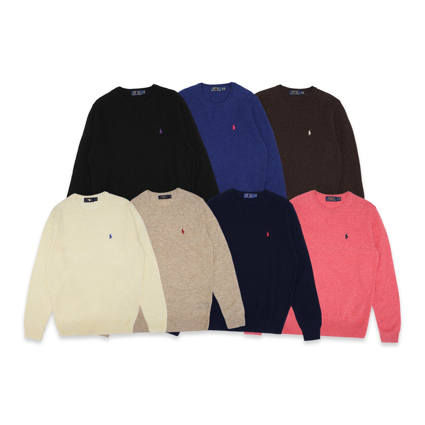 PRL Casual Logo Wool Knit Sweater