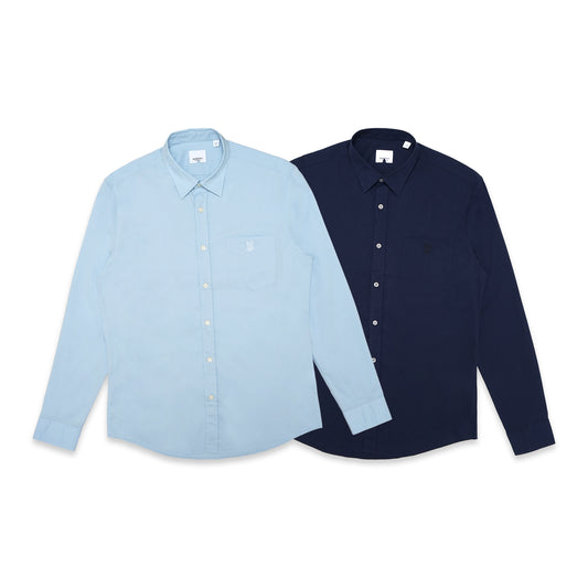 BRBRY Pocket Logo Poplin Long Sleeve Shirt