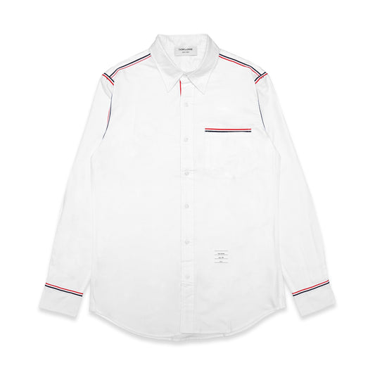 TBN Oxford Grosgrain Framing Long Sleeve Shirt