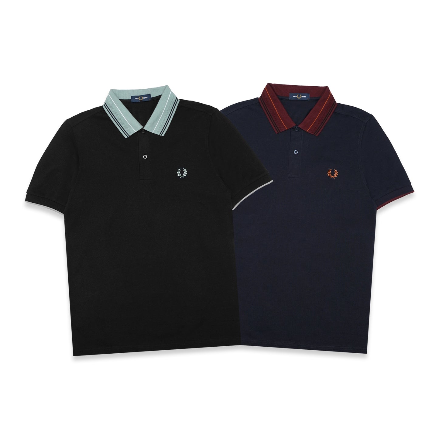 FPR Contrasting Textured Collar Polo Shirt