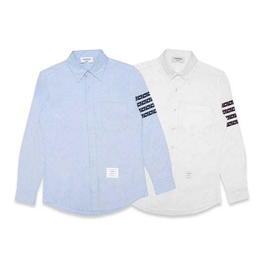 TBN Oxford Whale Icon Stripes Long Sleeve Shirt