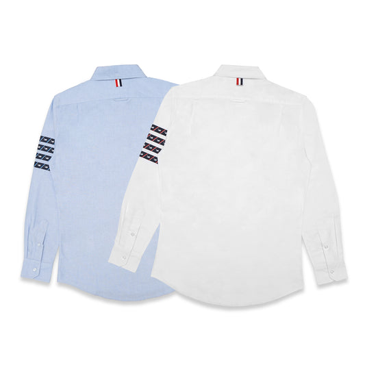 TBN Oxford Whale Icon Stripes Long Sleeve Shirt