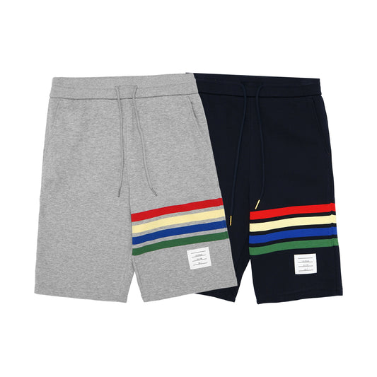 TBN Colorful Stripes Sweat Shorts