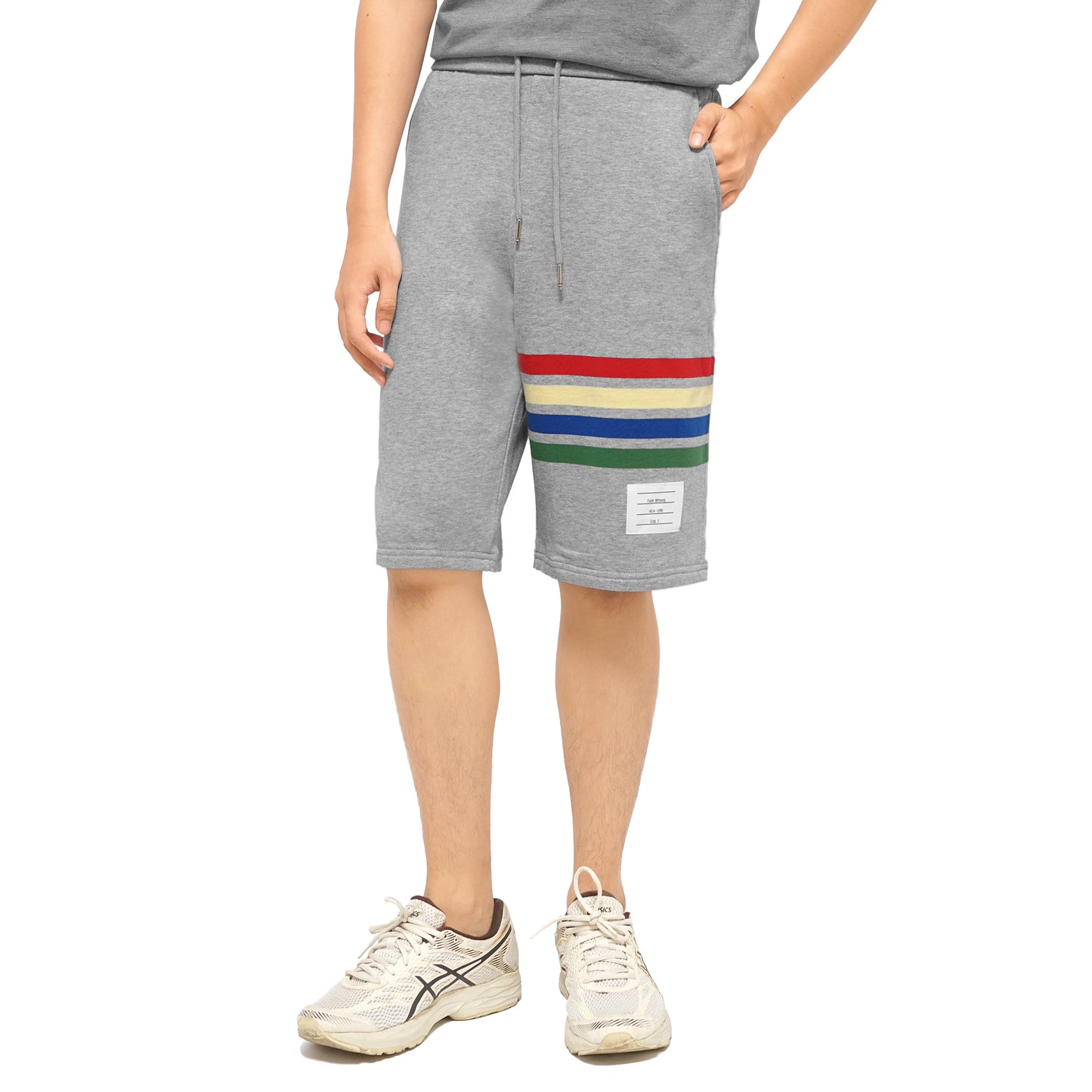 TBN Colorful Stripes Sweat Shorts