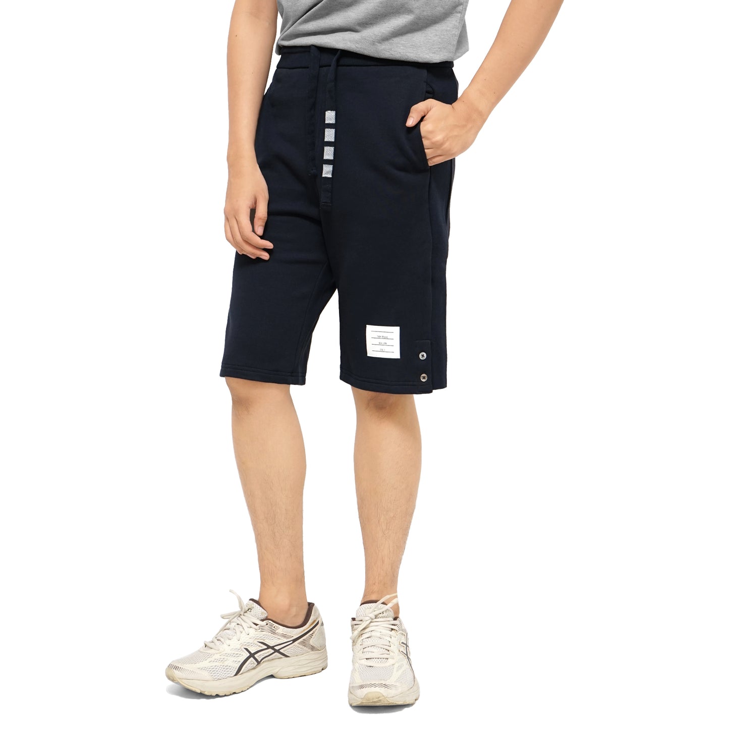 TBN Bar Stripes Drawcord Sweat Shorts