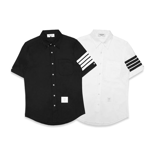 TBN Oxford Bar Stripes Short Sleeve Shirt