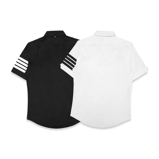 TBN Oxford Bar Stripes Short Sleeve Shirt