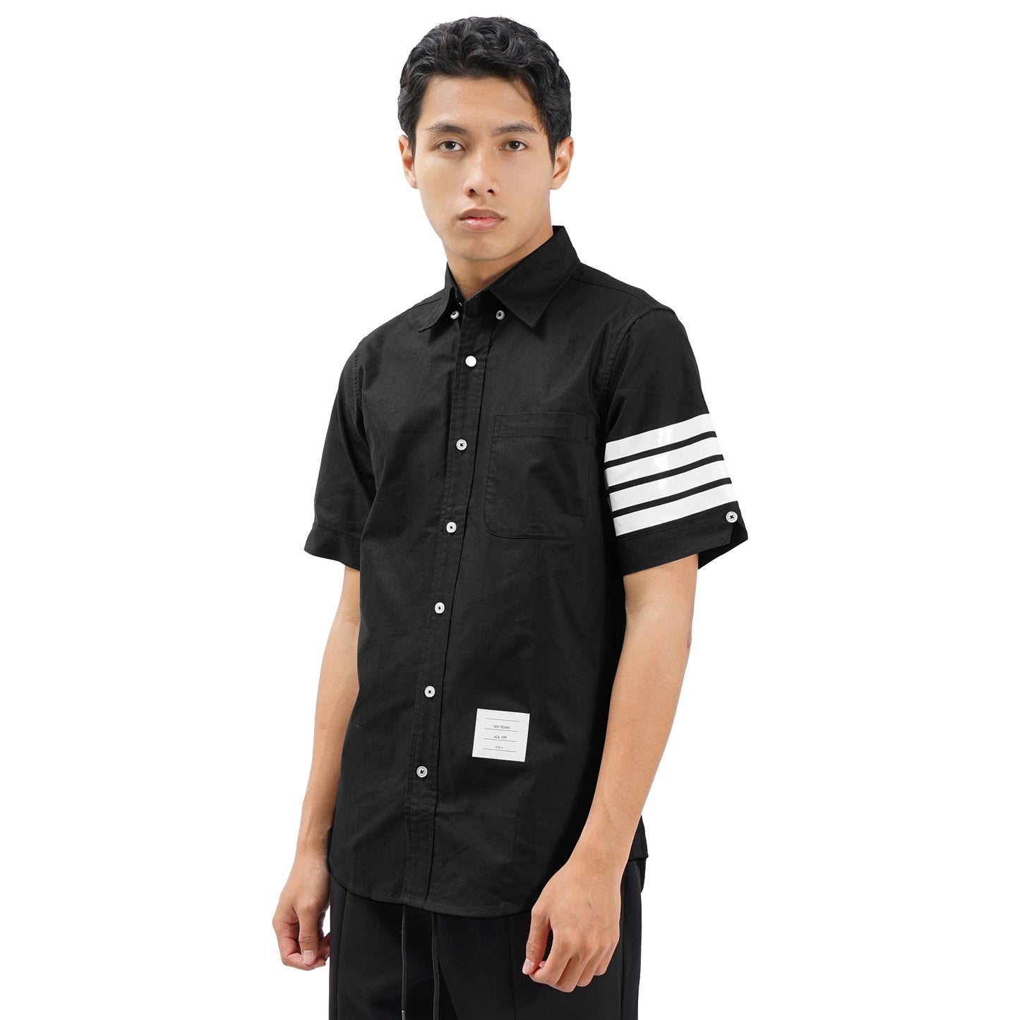 TBN Oxford Bar Stripes Short Sleeve Shirt