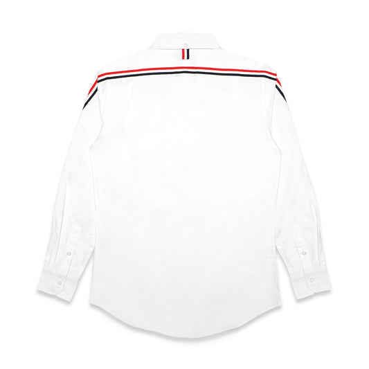 TBN Oxford Tricolor Stripes Back Long Sleeve Shirt