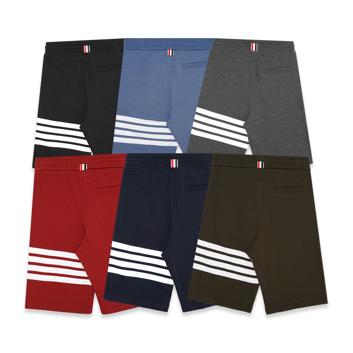 TBN Classic Loopback Bar Stripes Sweat Shorts