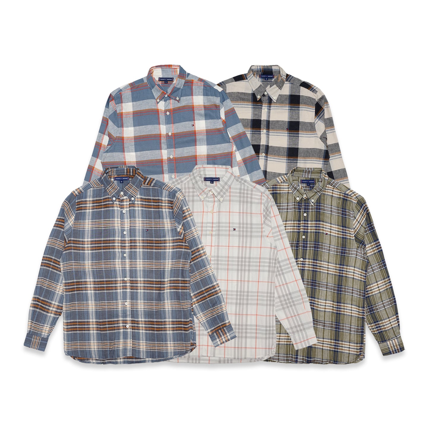 THFR Plaid Faux-Linen Regular Fit Long Sleeve Shirt