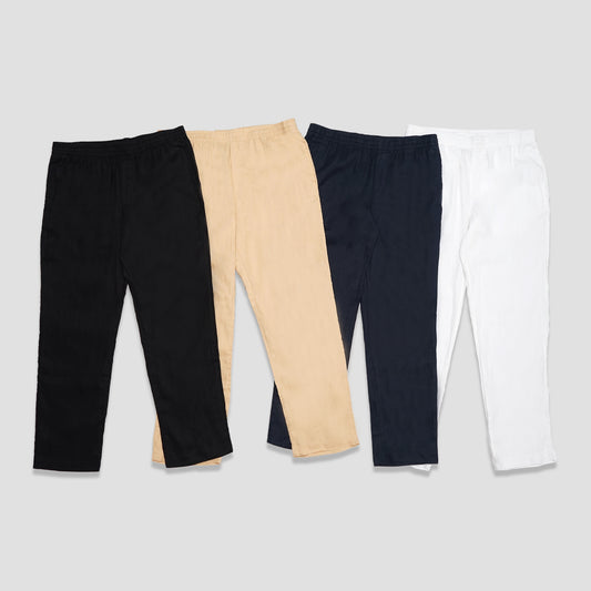 H&M Regular Fit Linen-Blend Pants