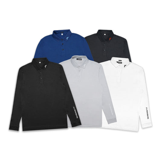 J.Lindeberg Golf Tour Tech Long Sleeve Polo Shirt