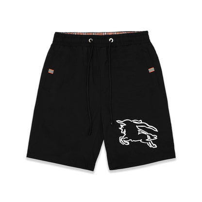 BRBRY Outline Equestrian Polyester Shorts