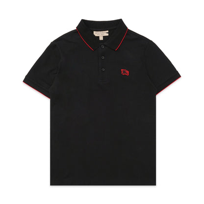 BRBRY Embroidered Knight Logo Pique Polo Shirt