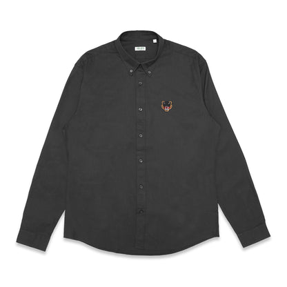 KNZ Slim Fit Tiger Crest Long Sleeve Shirt