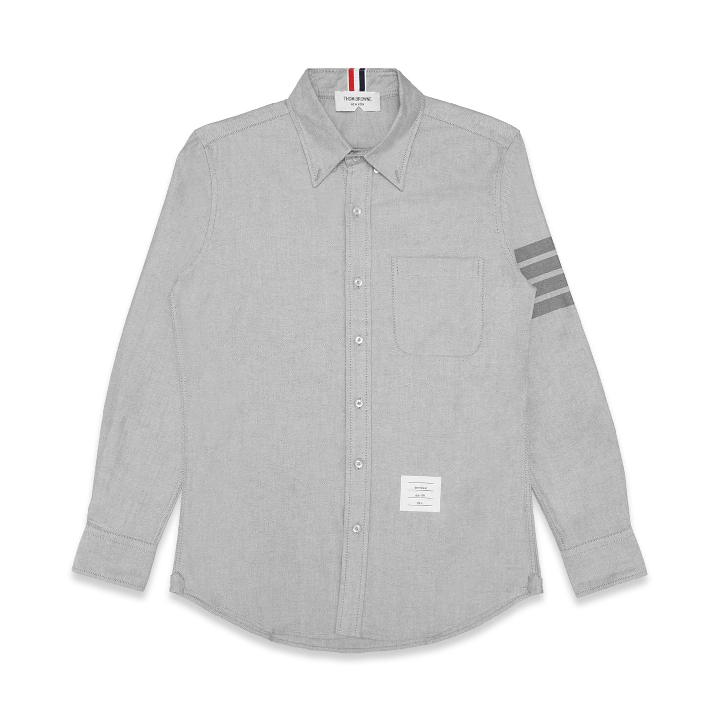 TBN Oxford Grey Bar Stripes Long Sleeve Shirt