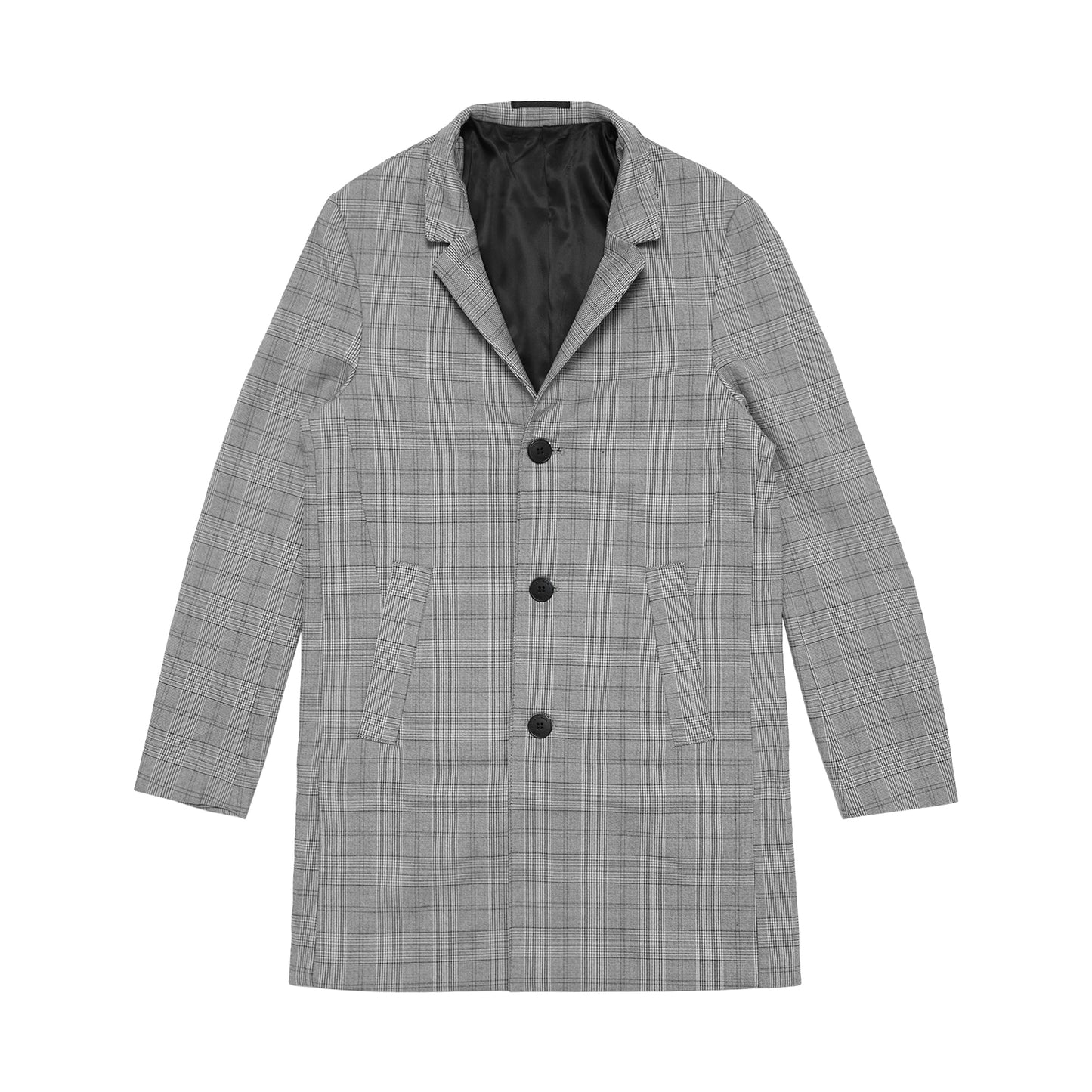 H&M Single Breasted Checkered Coat