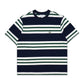 LCST Contrasting Color Stripes Pique T-Shirt