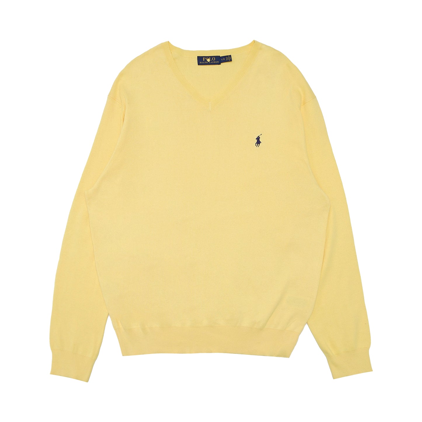 PRL Logo Cotton V-Neck Sweater