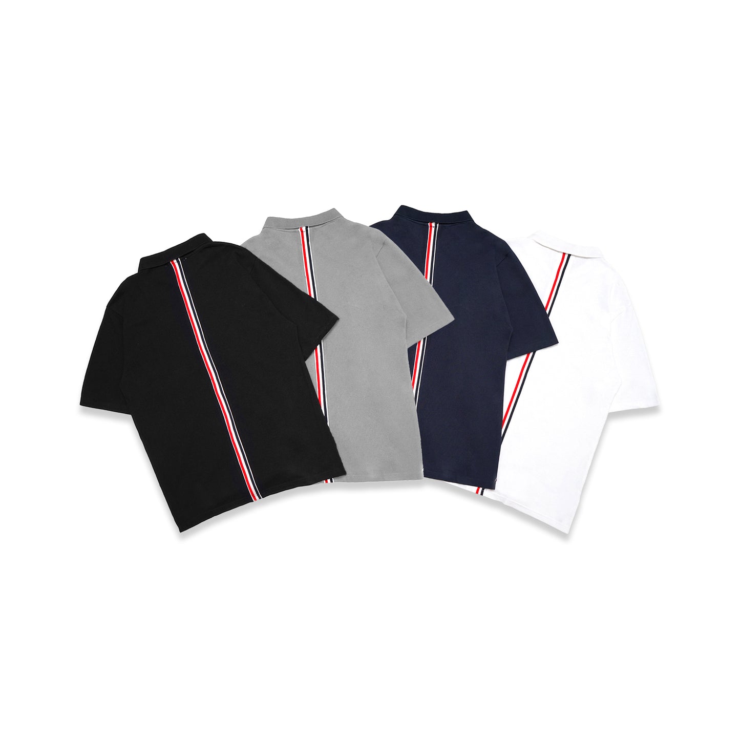 TBN Back Vertical Stripe Polo Shirt