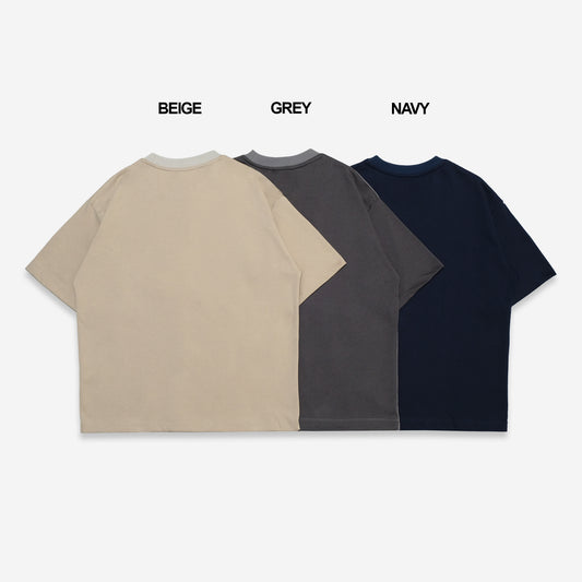 Nano Universe Two-Tone Fabric T-Shirt