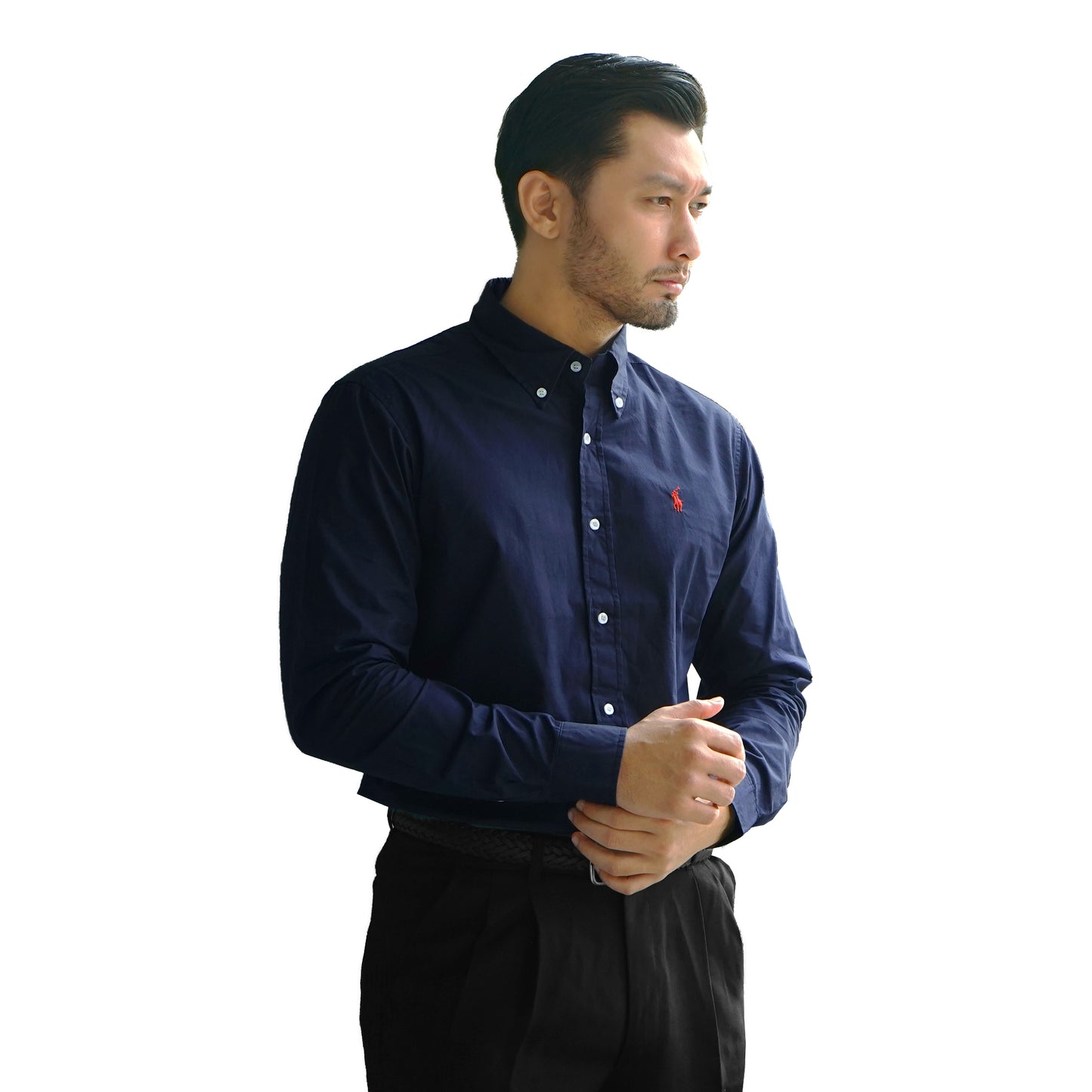 RLR Classic Fit Stretch Poplin Long Sleeve Shirt