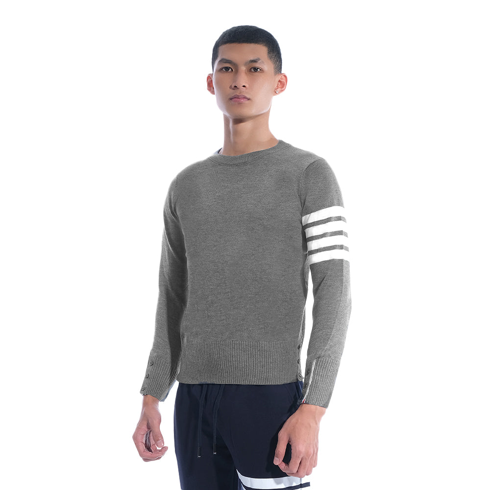 TBN Bar Stripes Knitted Crewneck Sweater