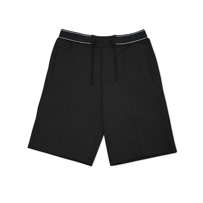 FOLX Black Waistband Double Jersey Shorts