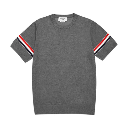 TBN Tricolor Stripes Knitted T-Shirt