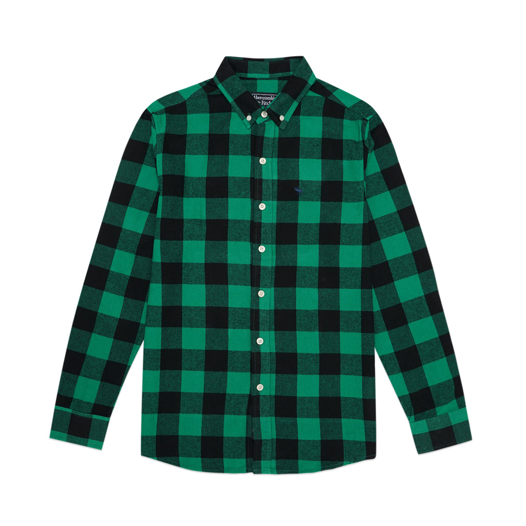 ANF Checkered Flannel Long Sleeve Shirt