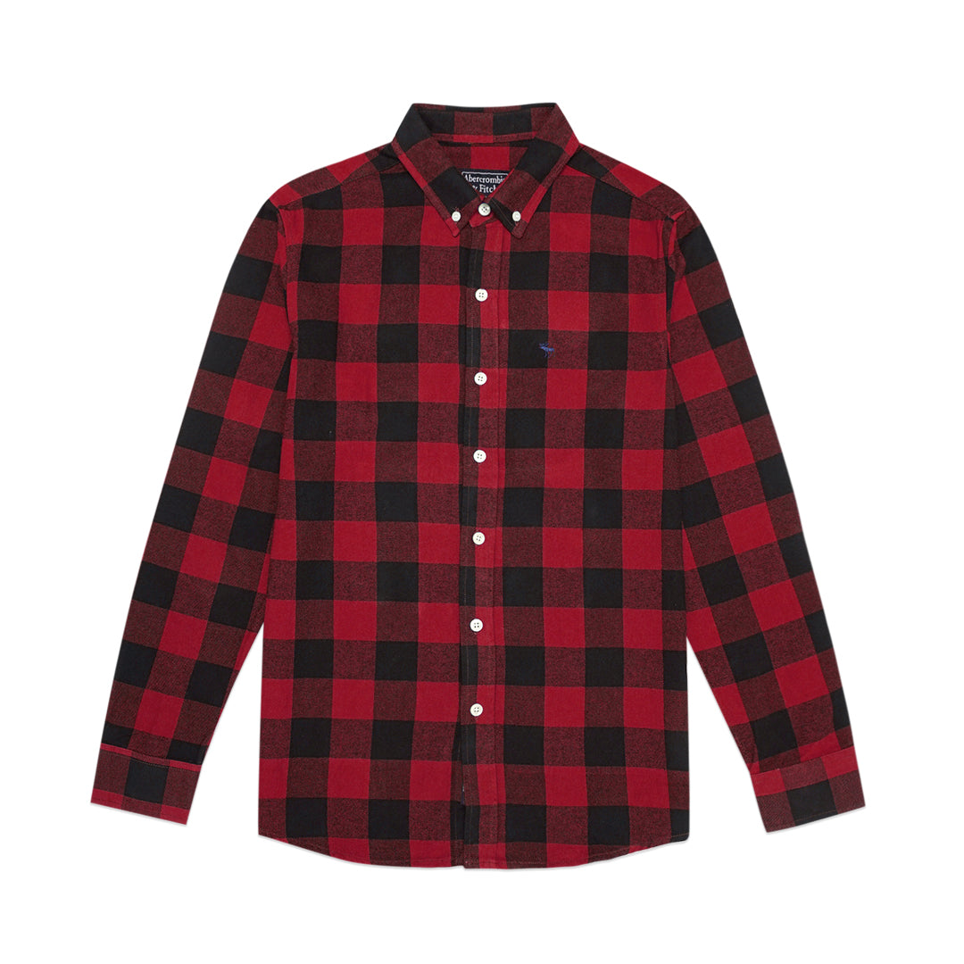 ANF Checkered Flannel Long Sleeve Shirt