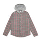 Shein Plaid Flannel Hooded Long Sleeve Shirt