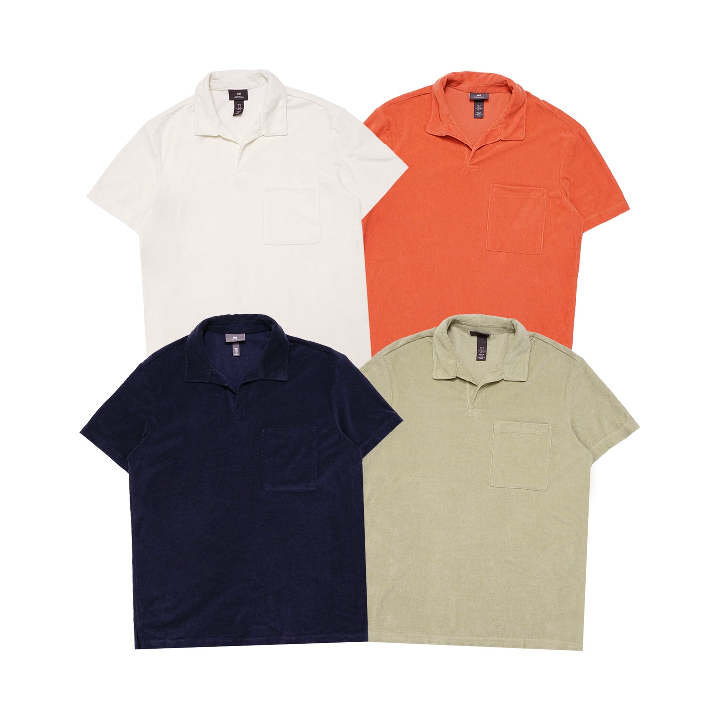 H&M Regular Fit Terry Polo Shirt