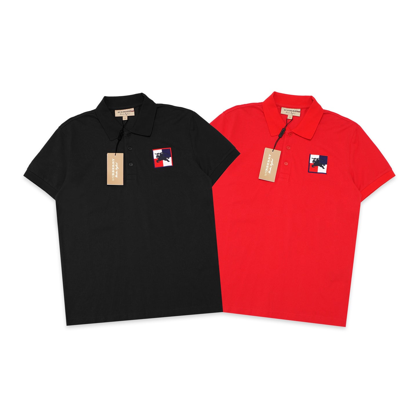 BRBRY Square Knight Logo Pique Polo Shirt