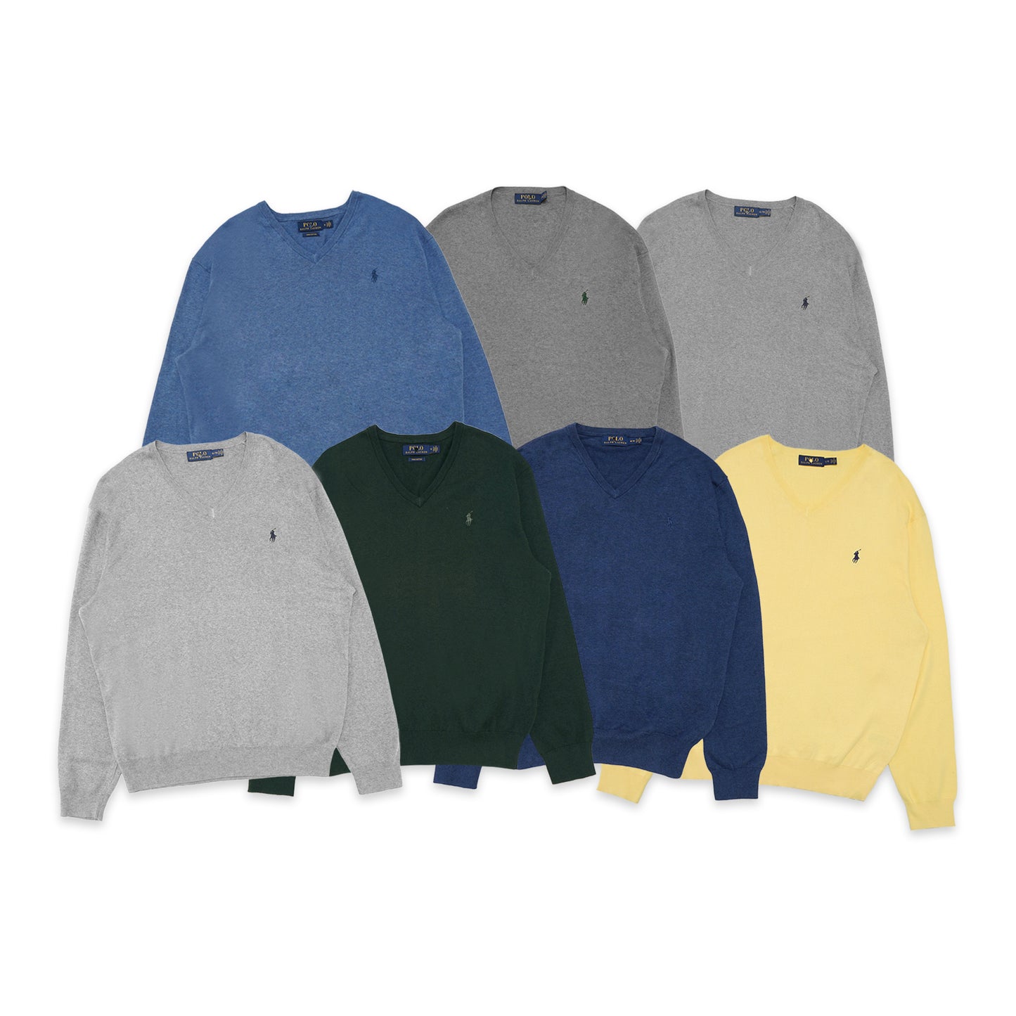 PRL Logo Cotton V-Neck Sweater