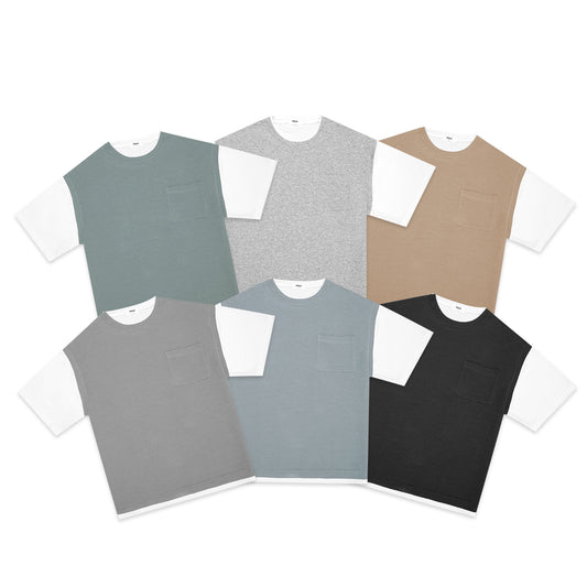 FOLX Faux Layered Pocket T-Shirt