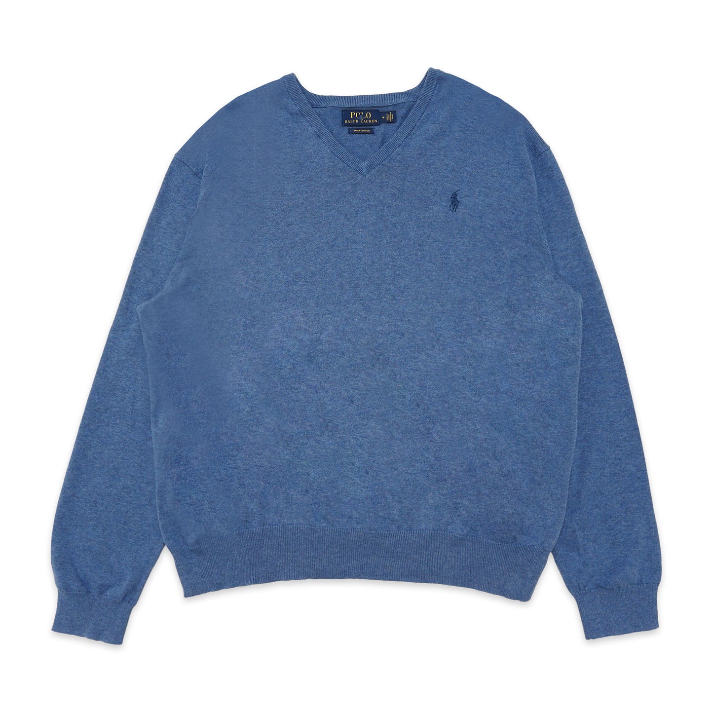 PRL Logo Cotton V-Neck Sweater