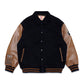 U.S. Company Supply Leather Sleeve Padded Varsity Jacket