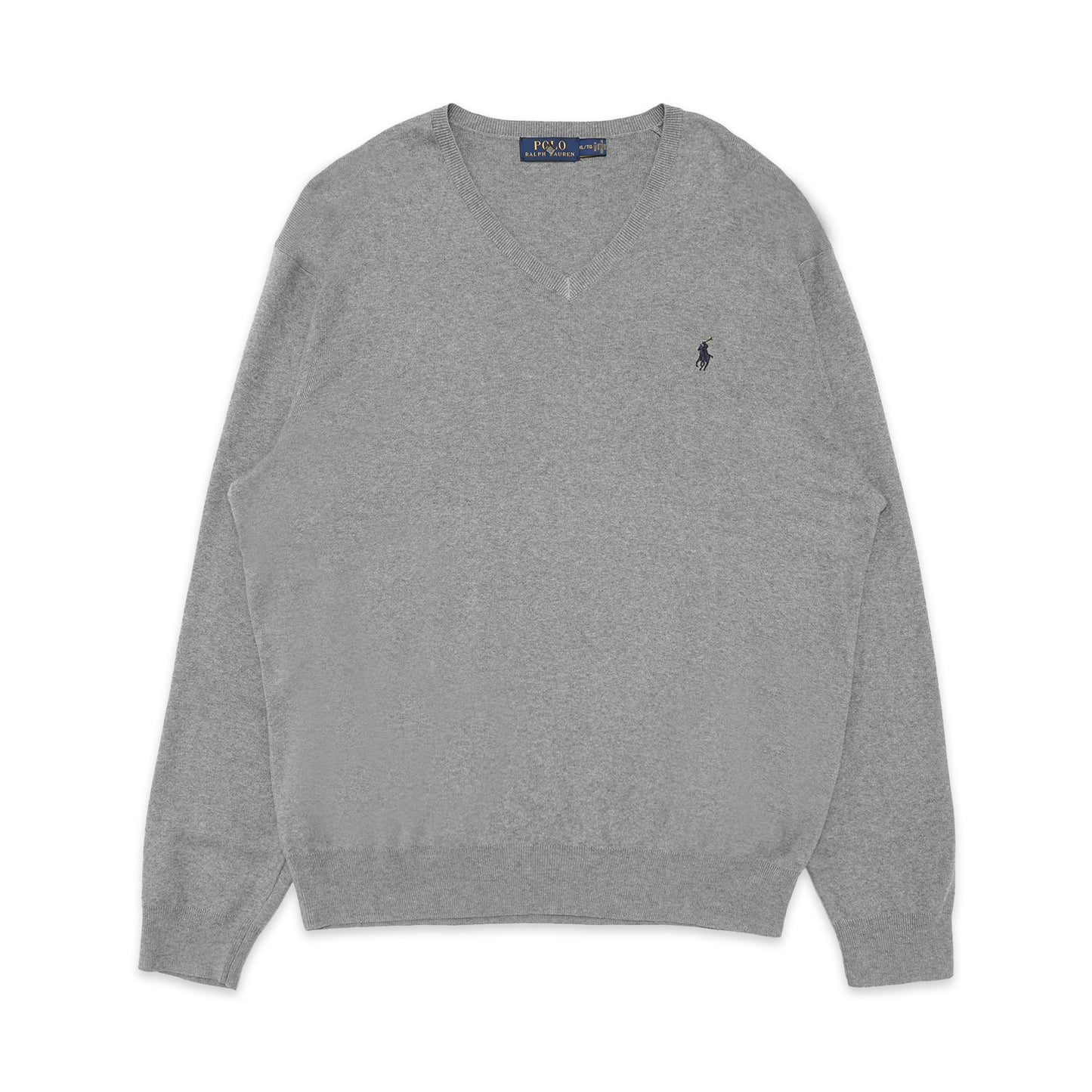 PRL Logo Cotton V-Neck Sweater