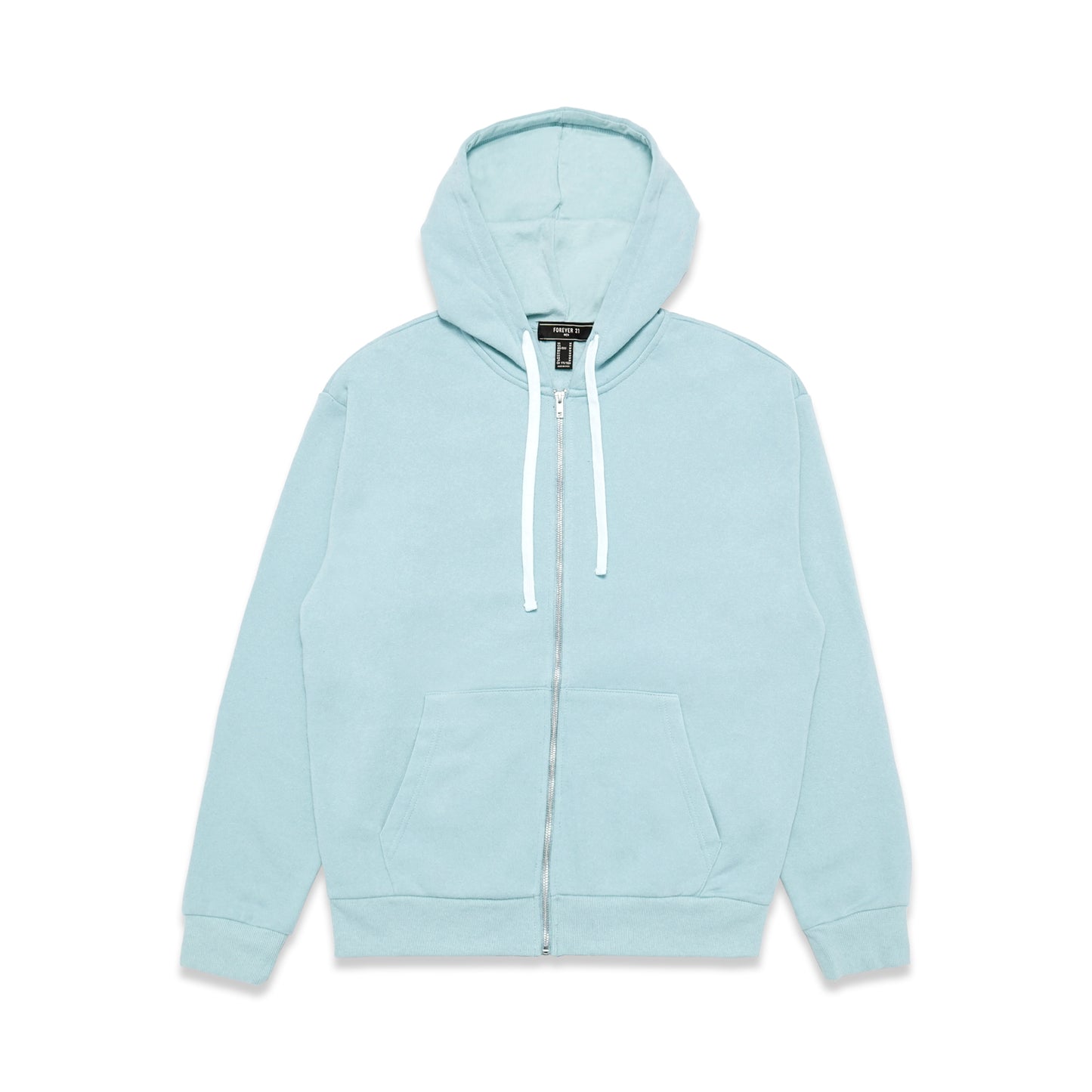 Forever21 Basic Fleece Zip-Up Hoodie